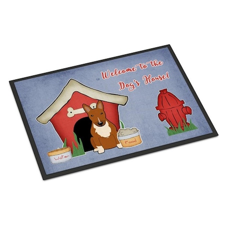 Carolines Treasures Dog House Collection Bull Terrier Red Indoor or Outdoor Mat, 24 x 0.25 x 36 in. BB2888JMAT